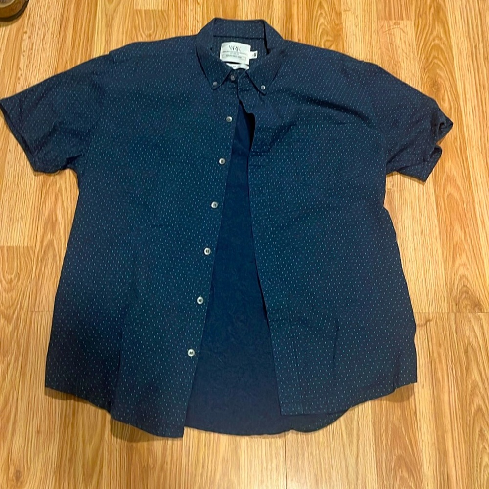 WRK large slim fit button down short sleeve